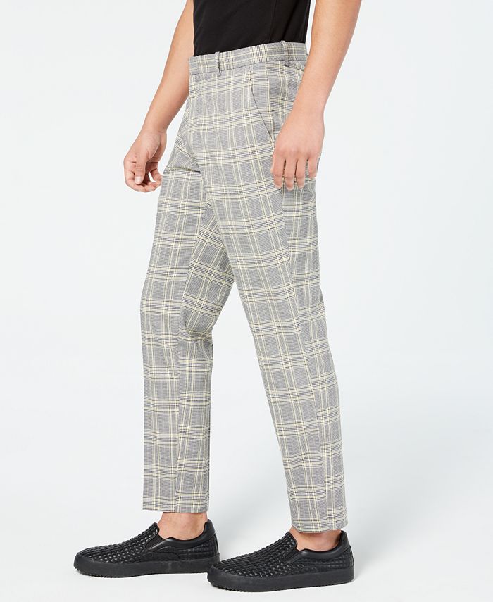 INC International Concepts INC Men's SlimFit Plaid Pants, Created by Macy's Macy's
