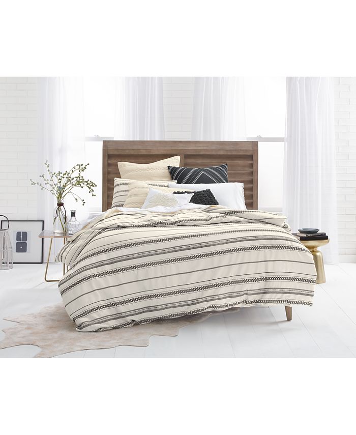 Lucky Brand CLOSEOUT! Stripe Embroidered 2Pc. Twin Comforter Set
