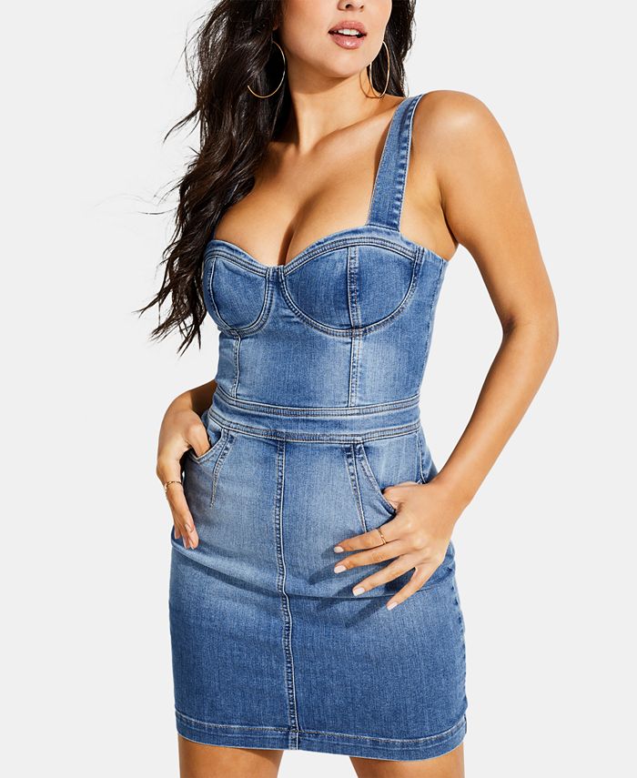 Guess gia denim dress sale