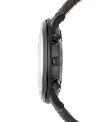 Men's Neutra Chronograph Black Leather Strap Watch 44mm