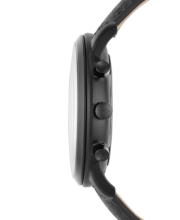 Fossil Men's Neutra Chronograph Black Leather Strap Watch 44mm Macy's