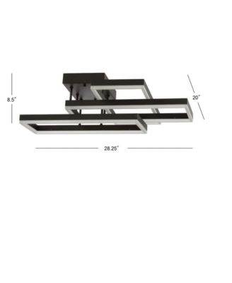 Turing Geometric Integrated LED Metal Flush Mount