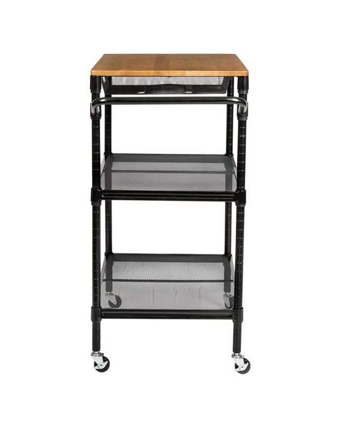 Honey Can Do - 36" Kitchen Cart with Wheels, Storage Drawer and Handle