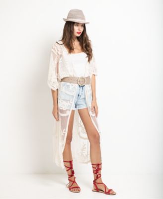 INC International Concepts INC Lace Long Kimono, Created for Macy's