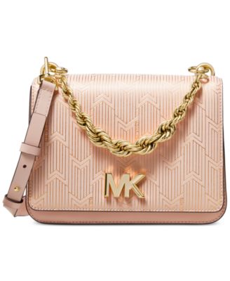 michael kors pink bag with gold chain