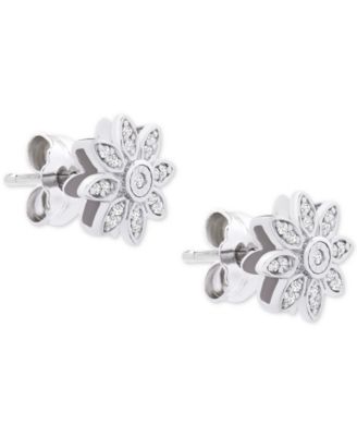 macy's diamond flower earrings