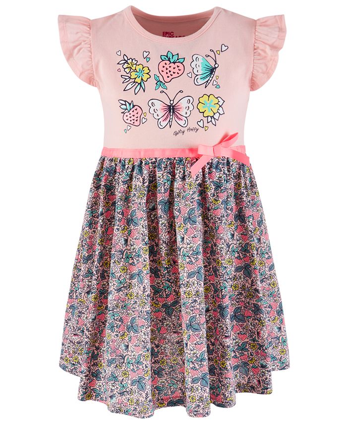 Epic Threads Toddler Girls Strawberry-Print Dress, Created for Macy's ...
