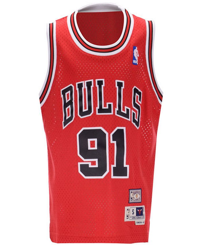 adidas Big Boys Dennis Rodman Chicago Bulls Retired Player Swingman Jersey & Reviews - Sports 