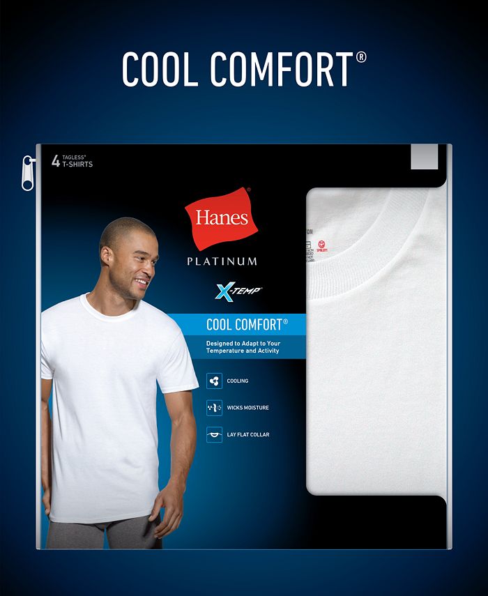 Hanes men's xtemp performance crewneck Undershirt 4pack Macy's