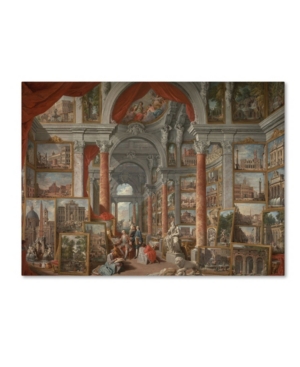 Trademark Global Giovanni Pannini 'picture Gallery With Views Of Rome' Canvas Art In Multi