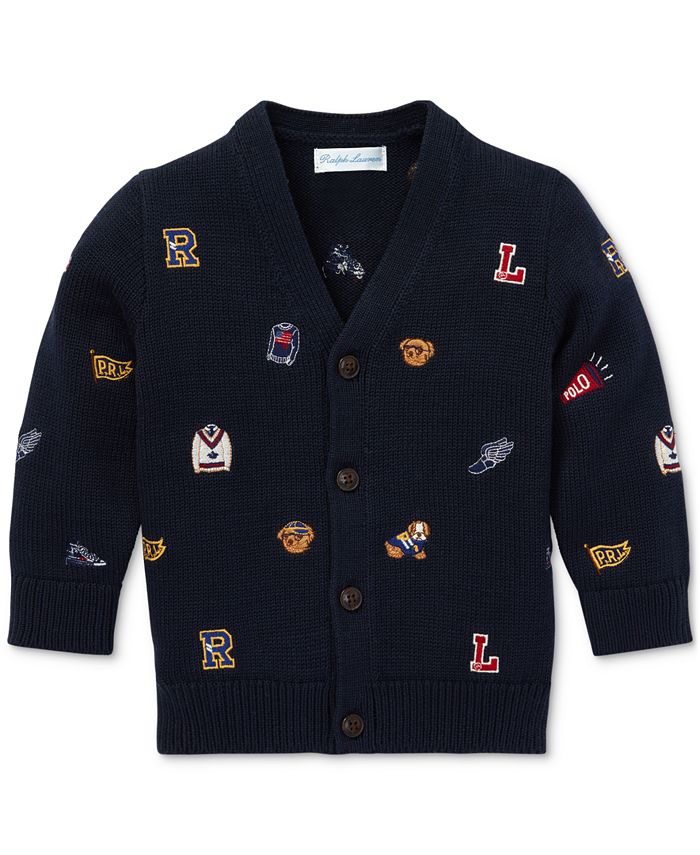 Polo Ralph Lauren Baby Boys Embroidered Cotton Cardigan Macy's
