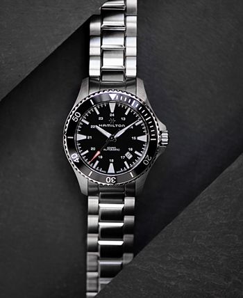 Hamilton - Men's Swiss Automatic Khaki Navy Stainless Steel Bracelet Watch 40mm