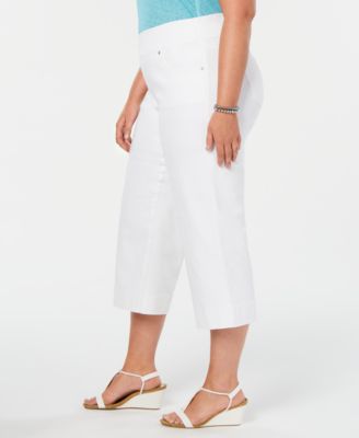 Style & Co Plus Size Wide-Leg Capri Jeans, Created for Macy's