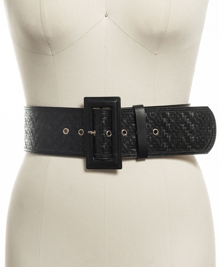 INC International Concepts I.N.C. Woven Faux Leather Belt, Created for ...