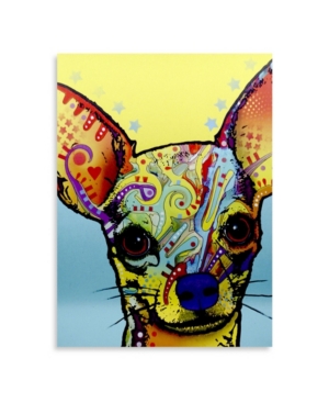Trademark Global Dean Russo 'chihuahua' Floating Brushed Aluminum Art In Multi