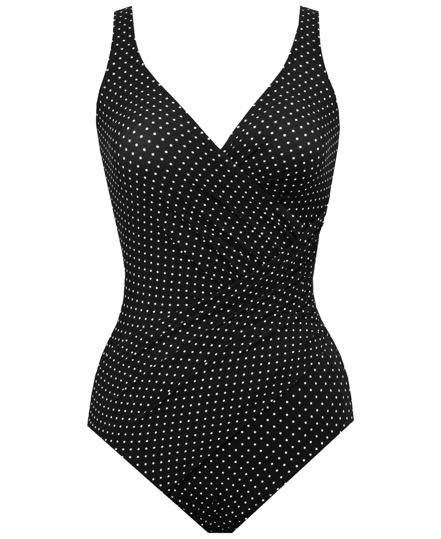 Plus Size Pin Point Oceanus One Piece Swimsuit