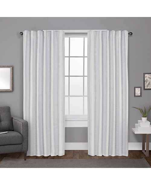 Exclusive Home Zeus Solid Textured Woven Blackout Hidden Tab Curtain Panel Pair 52 X 108 Reviews Window Treatments Blinds Macy S