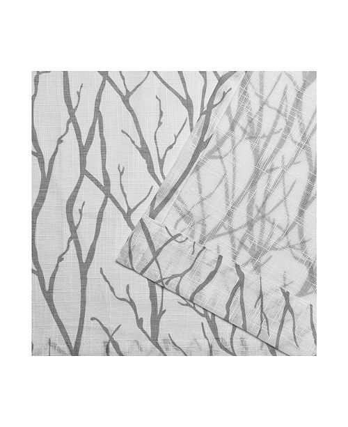 Exclusive Home Oakdale Motif Textured Sheer Linen Grommet Top