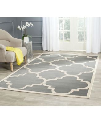 Courtyard CY6243 Gray and Beige 5'3" x 7'7" Sisal Weave Outdoor Area Rug