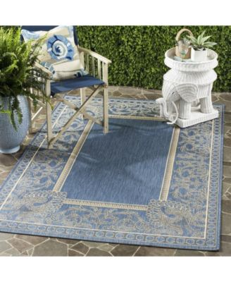 Safavieh Courtyard CY2965 Blue and Natural Outdoor Area Rug Collection