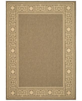 Courtyard CY5143 Dark Beige and Beige 8' x 11' Outdoor Area Rug