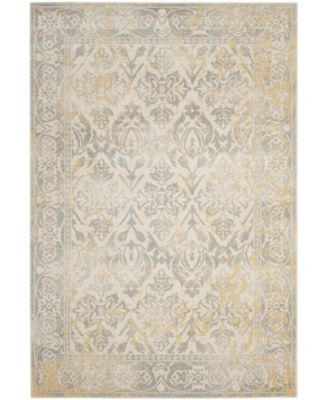 Evoke EVK264 Ivory and Gray 5'1" x 7'6" Area Rug