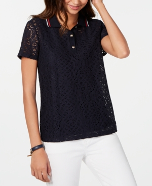 Tommy Hilfiger Lace Polo Top
