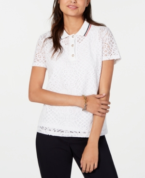 Tommy Hilfiger Lace Polo Top