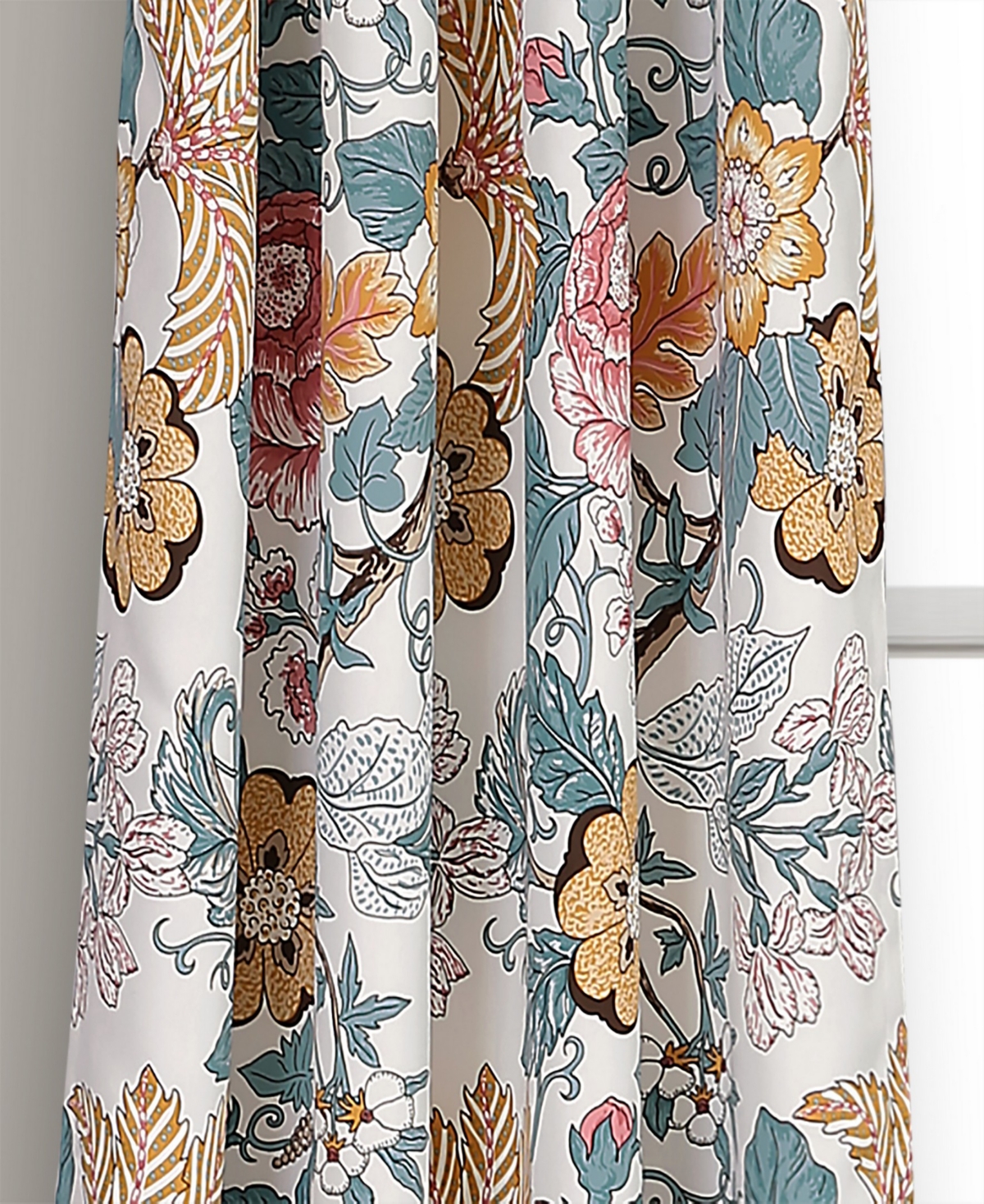 Sydney Floral 52" x 95" Curtain Set