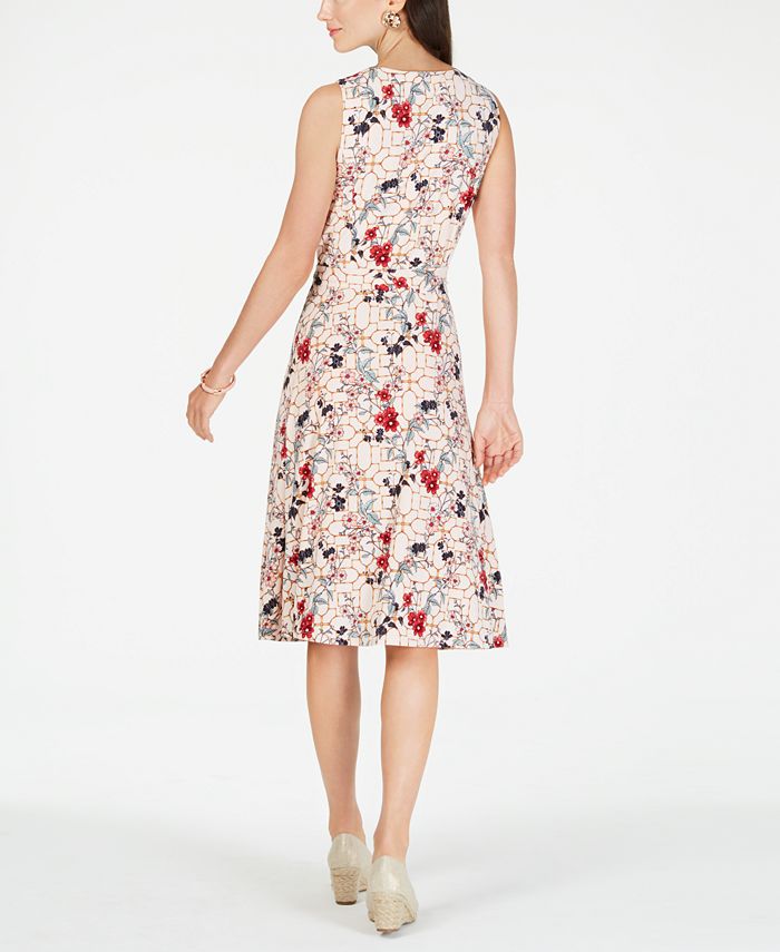 Charter Club Petite Floral Iconic Midi Dress, Created for Macy's - Macy's