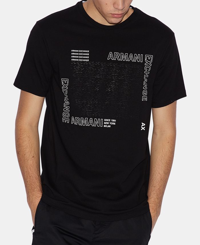 A|X Armani Exchange Men's Square Logo Graphic T-Shirt & Reviews - T ...