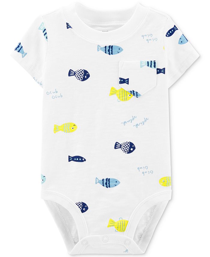 Carter's Baby Boys Cotton Fish-Print Bodysuit - Macy's