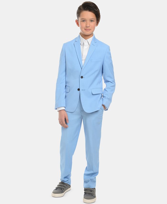 Calvin Klein Big Boys Slim-Fit Stretch Pindot Suit Jacket - Macy's
