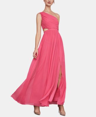 BCBGMAXAZRIA One Shoulder Chiffon Dress