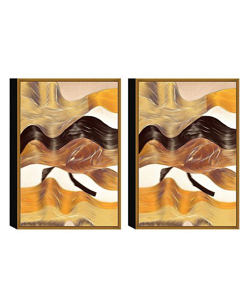 Chic Home Decor Regis 2 Piece Framed Canvas Wall Art Abstract