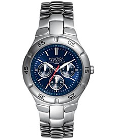 Men's N10061 Multifunction Silver/Blue Stainless Steel Bracelet Watch