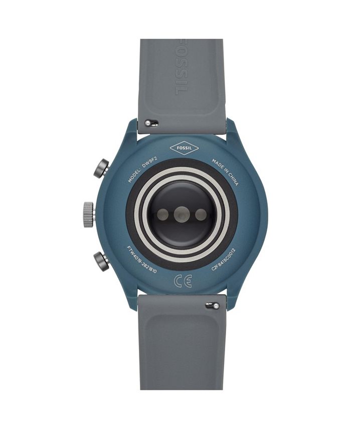 Fossil Men s Sport HR Black Silicone Strap Smart Watch 43mm Powered by Wear OS by Google Macy s