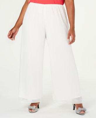 Alex Evenings - Plus Size Silky Chiffon Pants