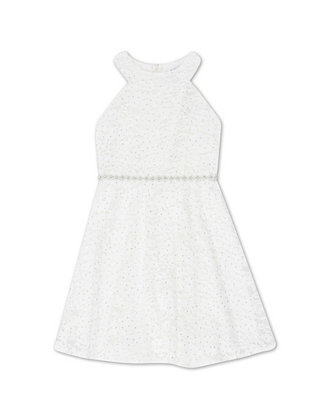Speechless Little Girls Glitter Dot Dress - Macy's