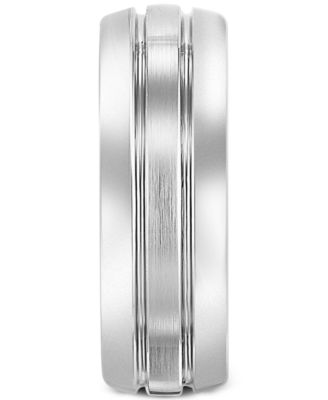 Men's Tungsten Carbide Ring, Comfort Fit Wedding Band (8mm)