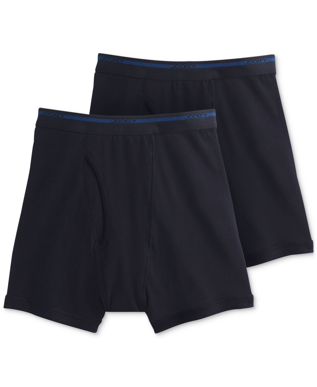 Men's Big & Tall 2-Pack Lightweight Cotton Boxer Briefs - Blue