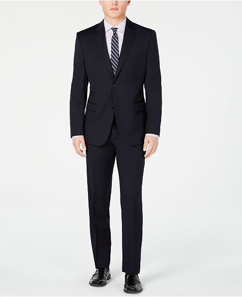 Lauren Ralph Lauren Men's SlimFit UltraFlex Navy Solid Suit Separates