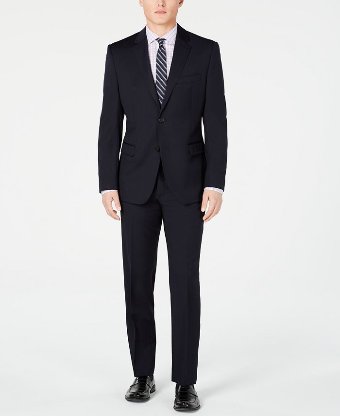 Lauren Ralph Lauren Men's Slim-Fit UltraFlex Navy Solid Suit Separates ...