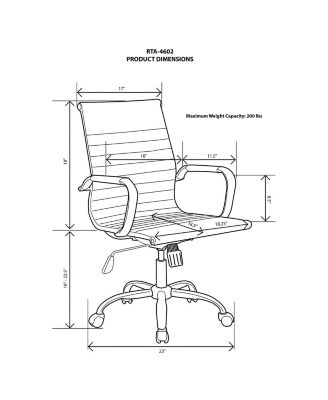 Techni Mobili Modern Executive Office Chair