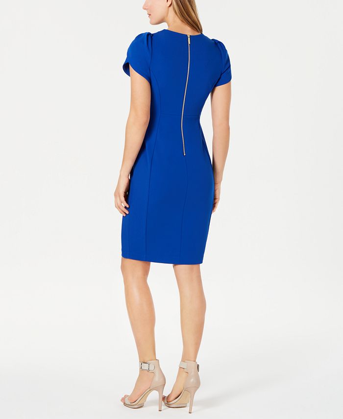 Calvin Klein Petite Tulip-Sleeve Sheath Dress & Reviews - Dresses ...