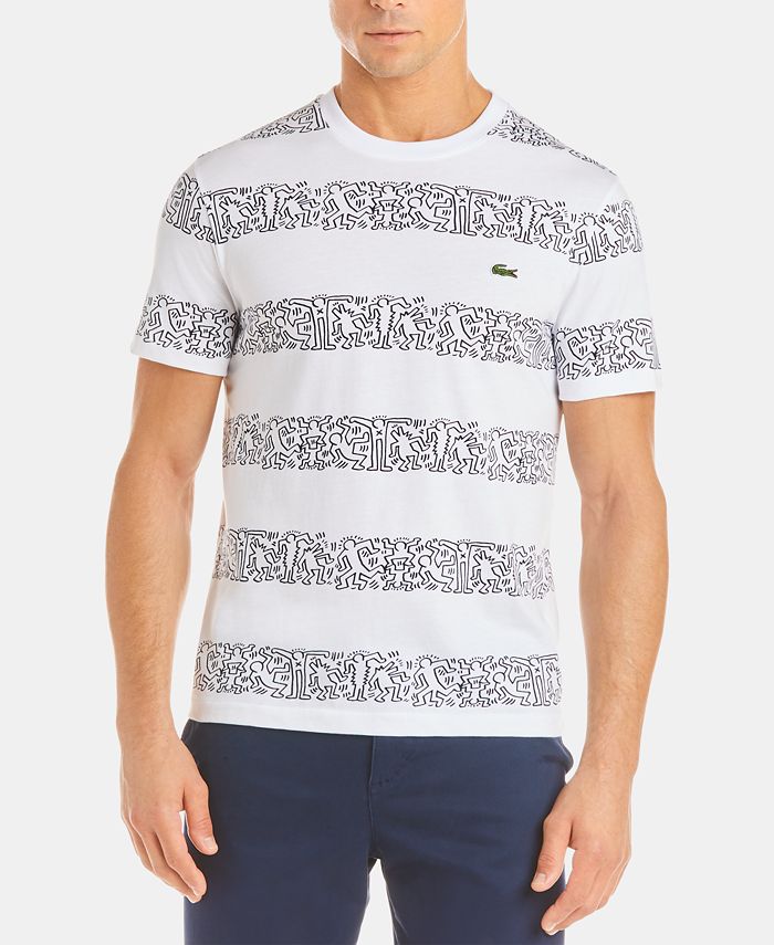 Lacoste x Keith Haring Men's Printed Stripes Jersey T-Shirt - Macy's