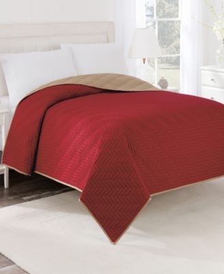 Westpoint Home Martex Reversible Coverlets In Khaki,red