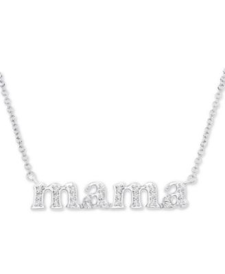 mama necklace with diamonds