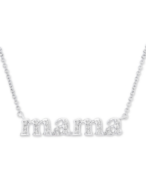 image of Diamond Mama Pendant Necklace (1/6 ct. t.w.) in Sterling Silver, 18