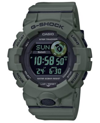 G-Shock Men's Digital Olive Green Resin Strap Watch 48.6mm - Macy's